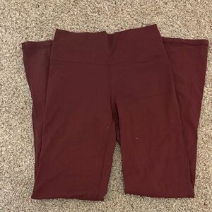 Burgundy High-Waisted Leggings